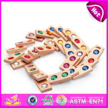 2015 nouveau jouet en bois de domino en bois, bon marché jouet éducatif en bois d&#39;enfants domino, jouet en bois de haute qualité de jeu de domino en bois W15A006 (W15A006)